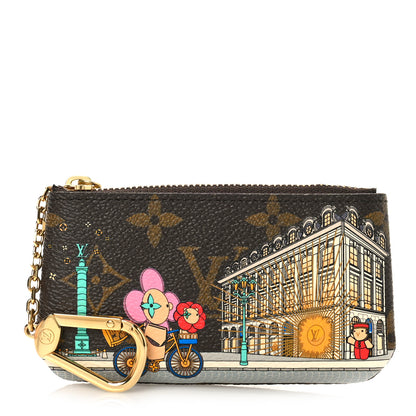 Louis Vuitton Monogram 2022 Christmas Animation Paris Key Pouch Pink 1 of 9