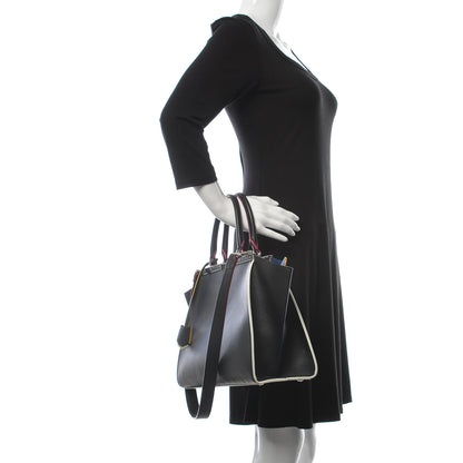 Fendi Vitello Dolce Shiny Nappa Petite 3Jours Tote Black Iris 2 of 10