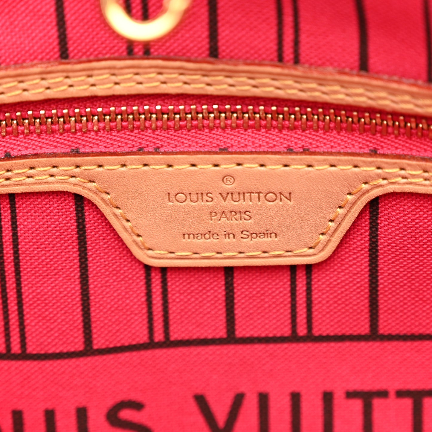 Monogram Bay Neverfull MM Rose Ballerine Poppy