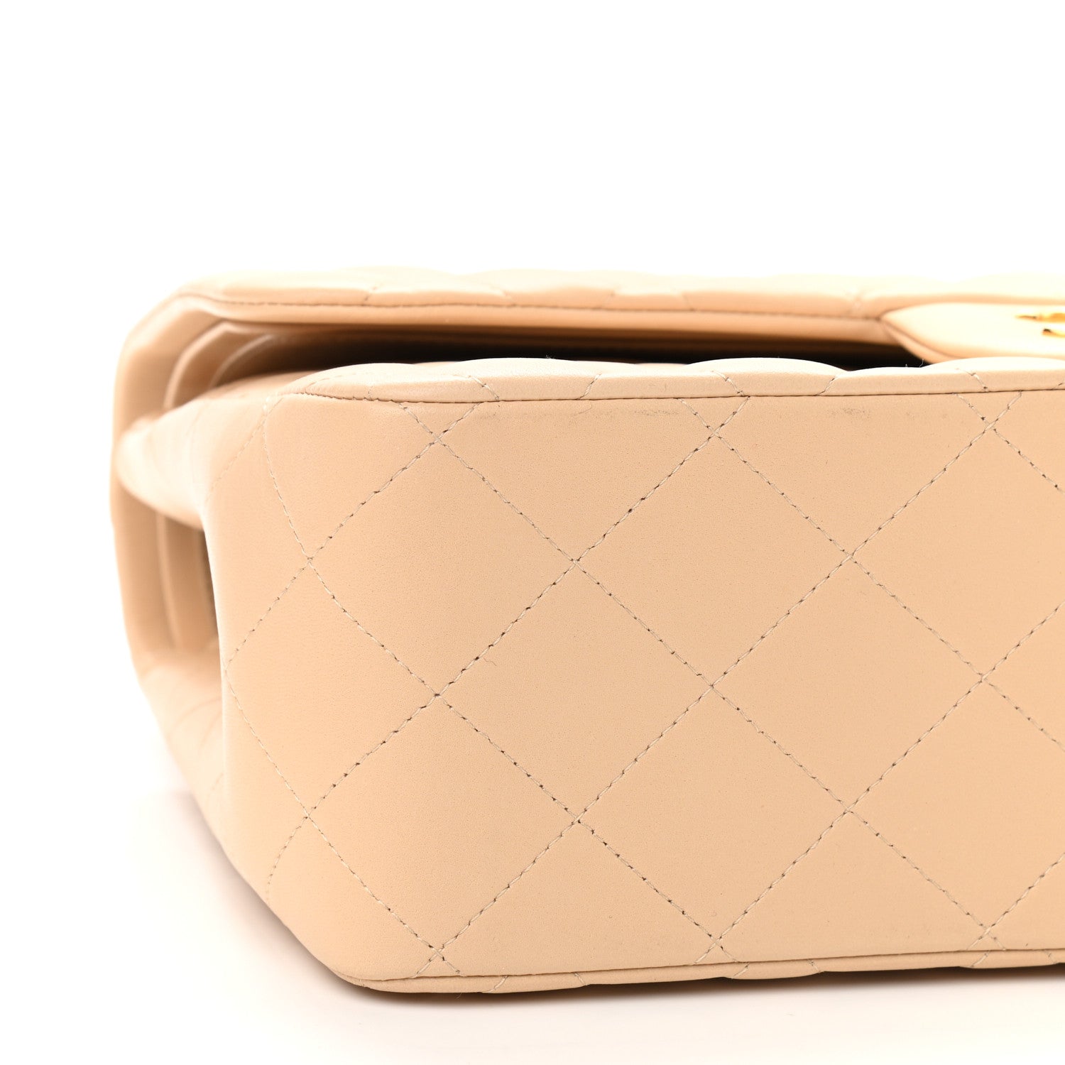 Chanel Lambskin Quilted Jumbo Double Flap Beige 8 of 10