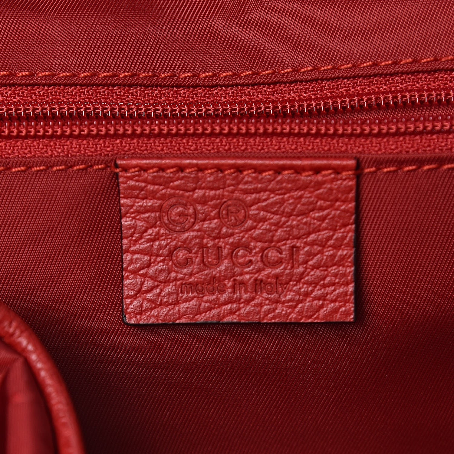 Gucci Nylon Monogram Dolmias Pouch Vibrant Red 6 of 10