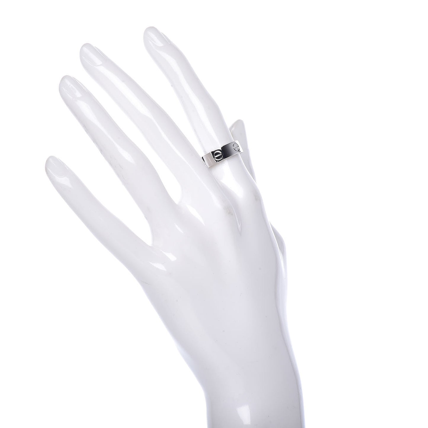 18K White Gold 5.5mm LOVE Ring 49 4.75