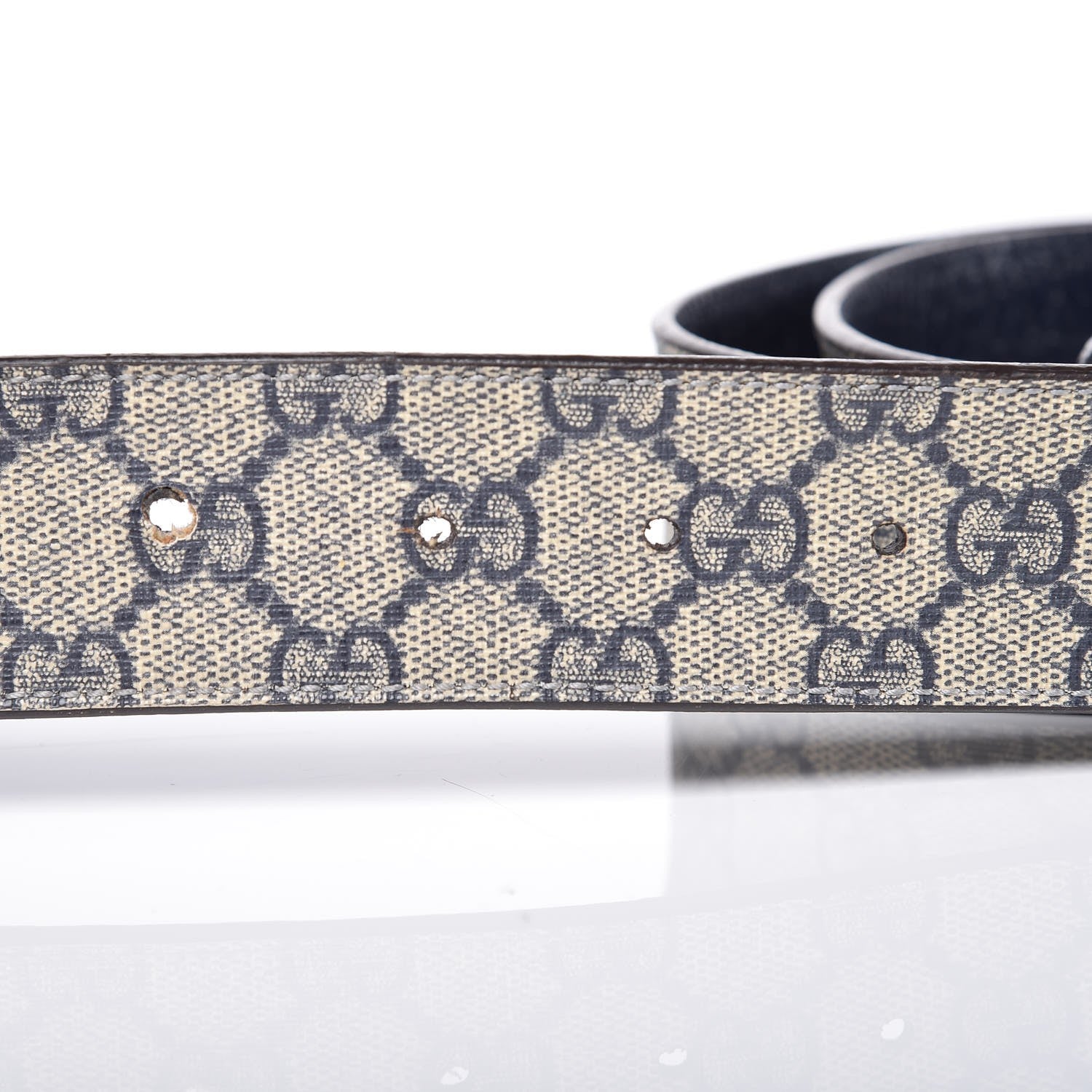 Gucci GG Plus Monogram Interlocking G Belt 105 38 Blue 4 of 5