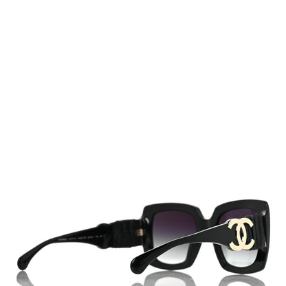 Chanel Acetate Calfskin Square Sunglasses 5474-Q-A Black 4 of 9