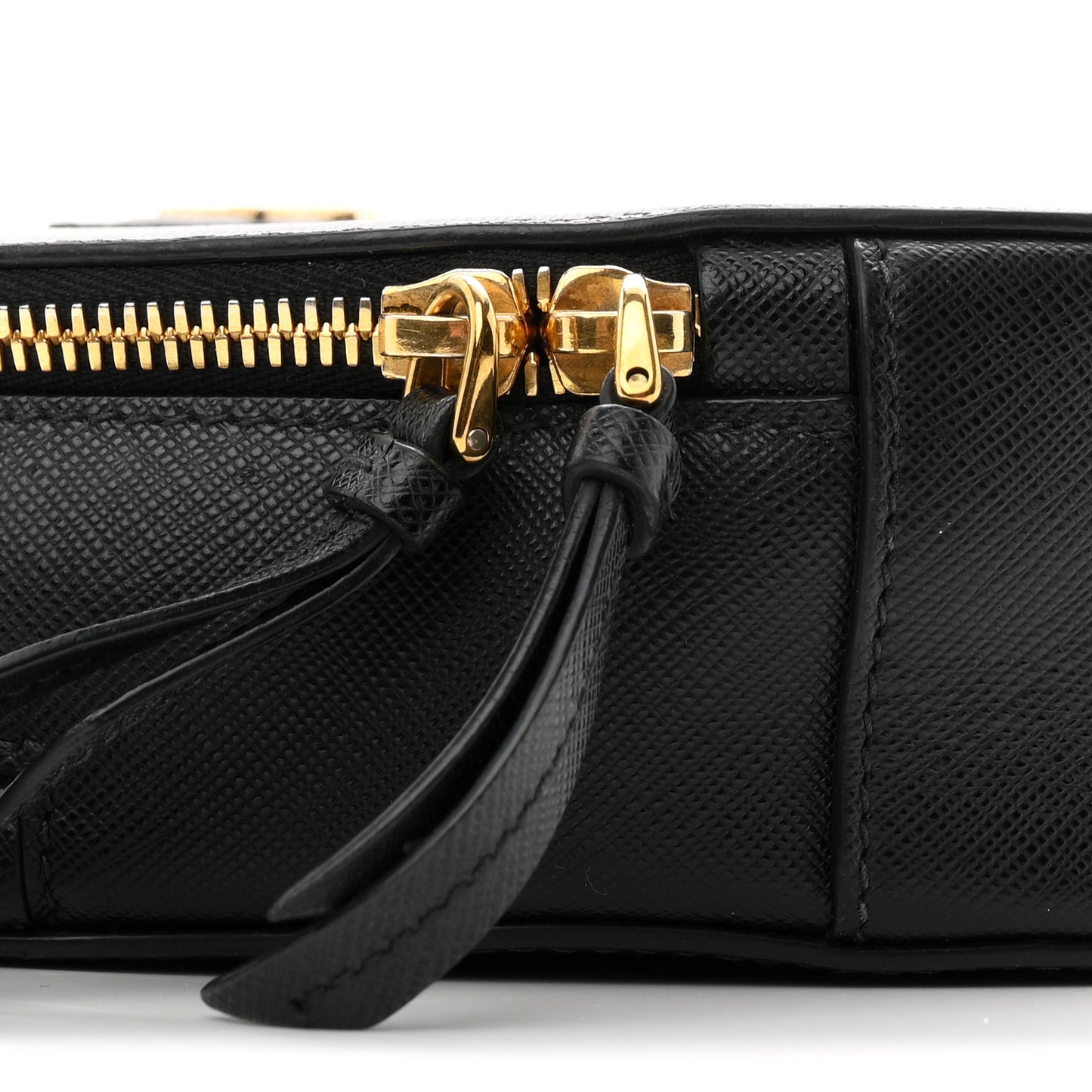 Saffiano Lux Odette Heart Crossbody Black