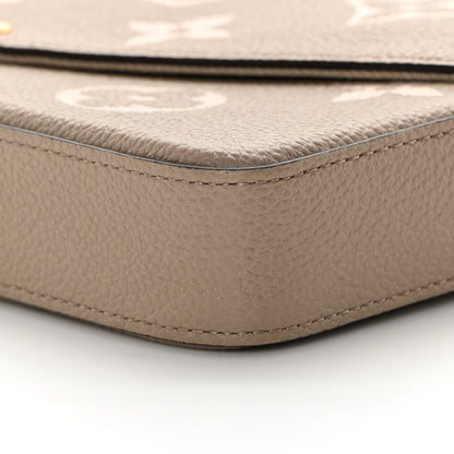 Louis Vuitton Empreinte Monogram Giant Felicie Pochette Tourterelle Creme 12 of 14