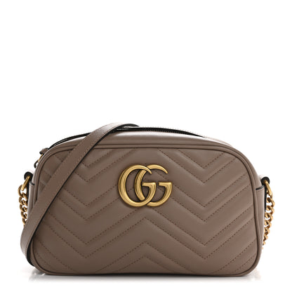 Gucci Calfskin Matelasse Small GG Marmont Chain Shoulder Bag Porcelain Rose 1 of 10