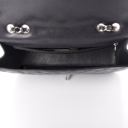 Chanel Caviar Quilted Jumbo Single Flap Black 5 of 13