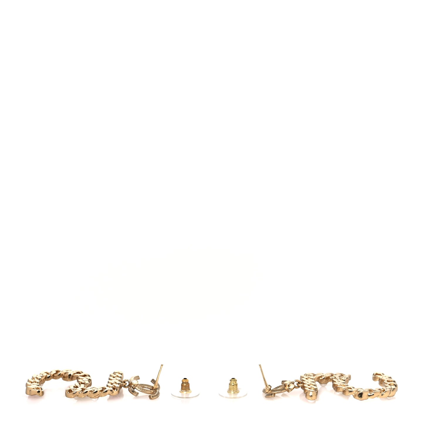 Pearl Crystal Chain CC No 5 Drop Earrings Gold Pink Red Orange