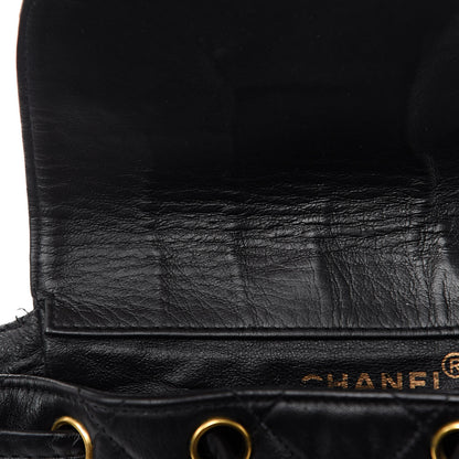 Chanel Lambskin Quilted CC Chain Backpack Black 11 of 13