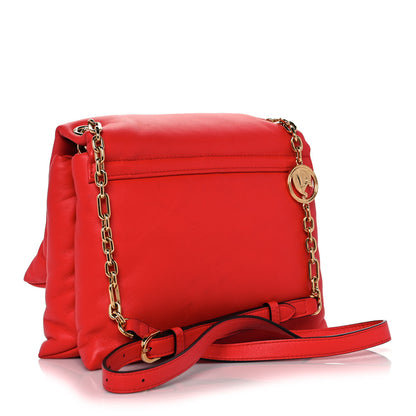 Lanvin Lambskin Sugar Flap Shoulder Bag Red 3 of 16