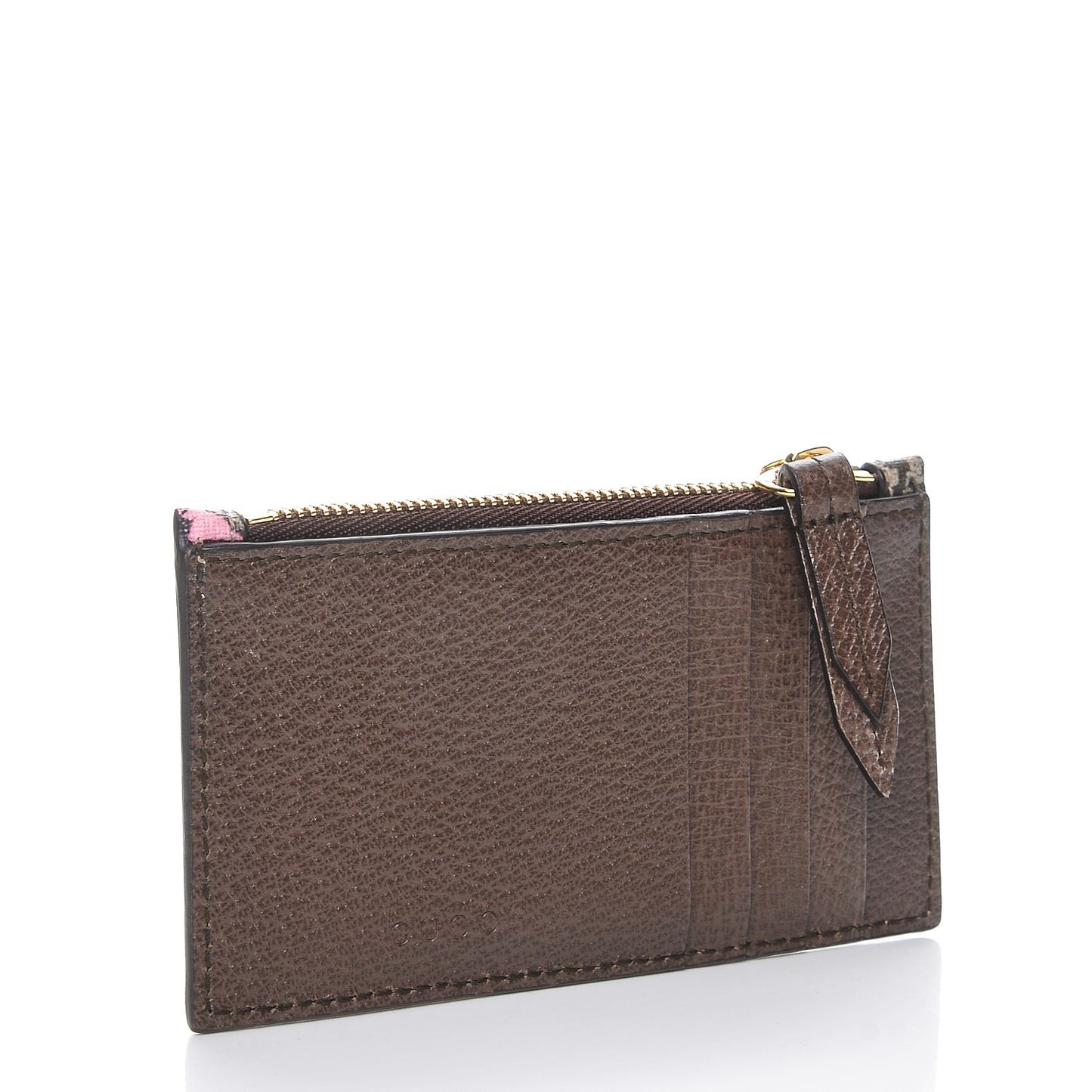 GG Supreme Monogram Bengal Coin Case Card Holder Beige Crop Pink New Acero