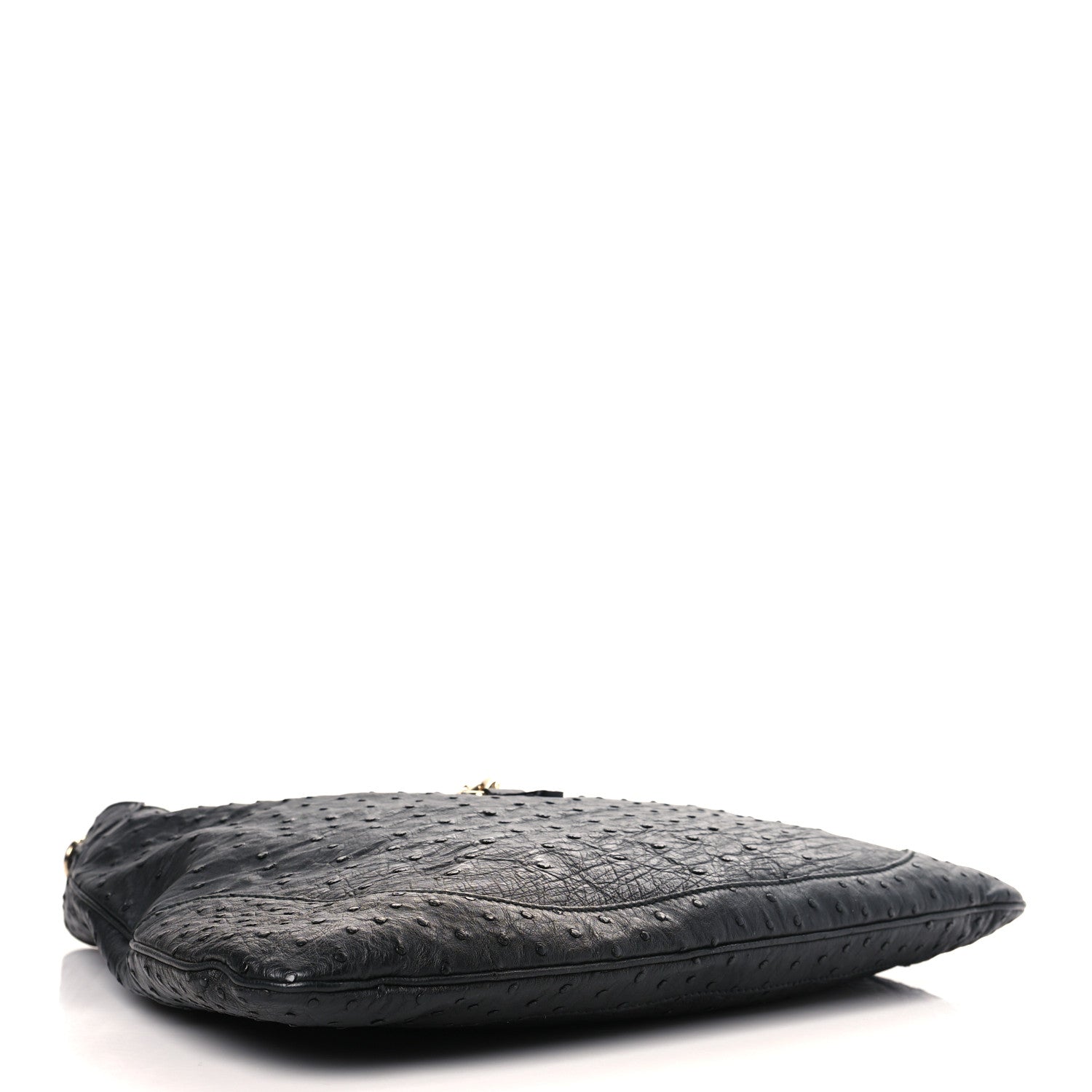 Gucci Ostrich Large Jackie Hobo Black 4 of 9