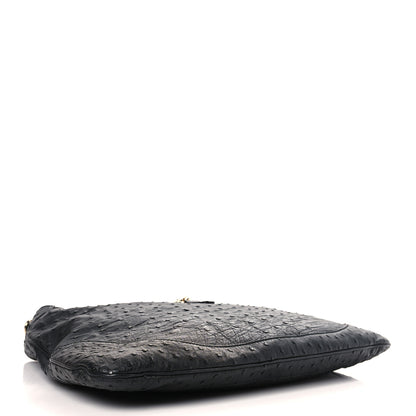 Gucci Ostrich Large Jackie Hobo Black 4 of 9