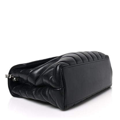 Saint Laurent Calfskin Y Quilted Monogram Small Loulou Chain Satchel Black 4 of 8