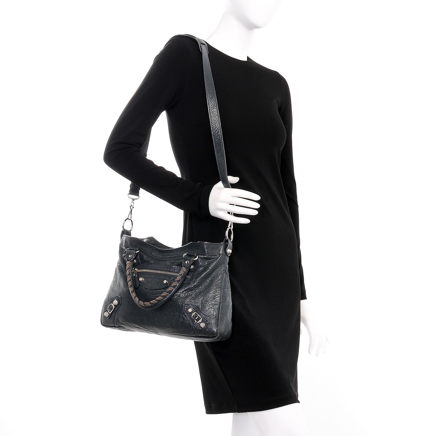 Balenciaga Agneau Giant 12 Silver Hardware Town Gris Tarmac 2 of 8