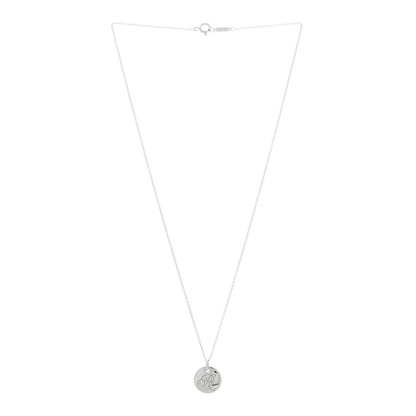 Tiffany Sterling Silver Letter R Disc Pendant Necklace 3 of 5