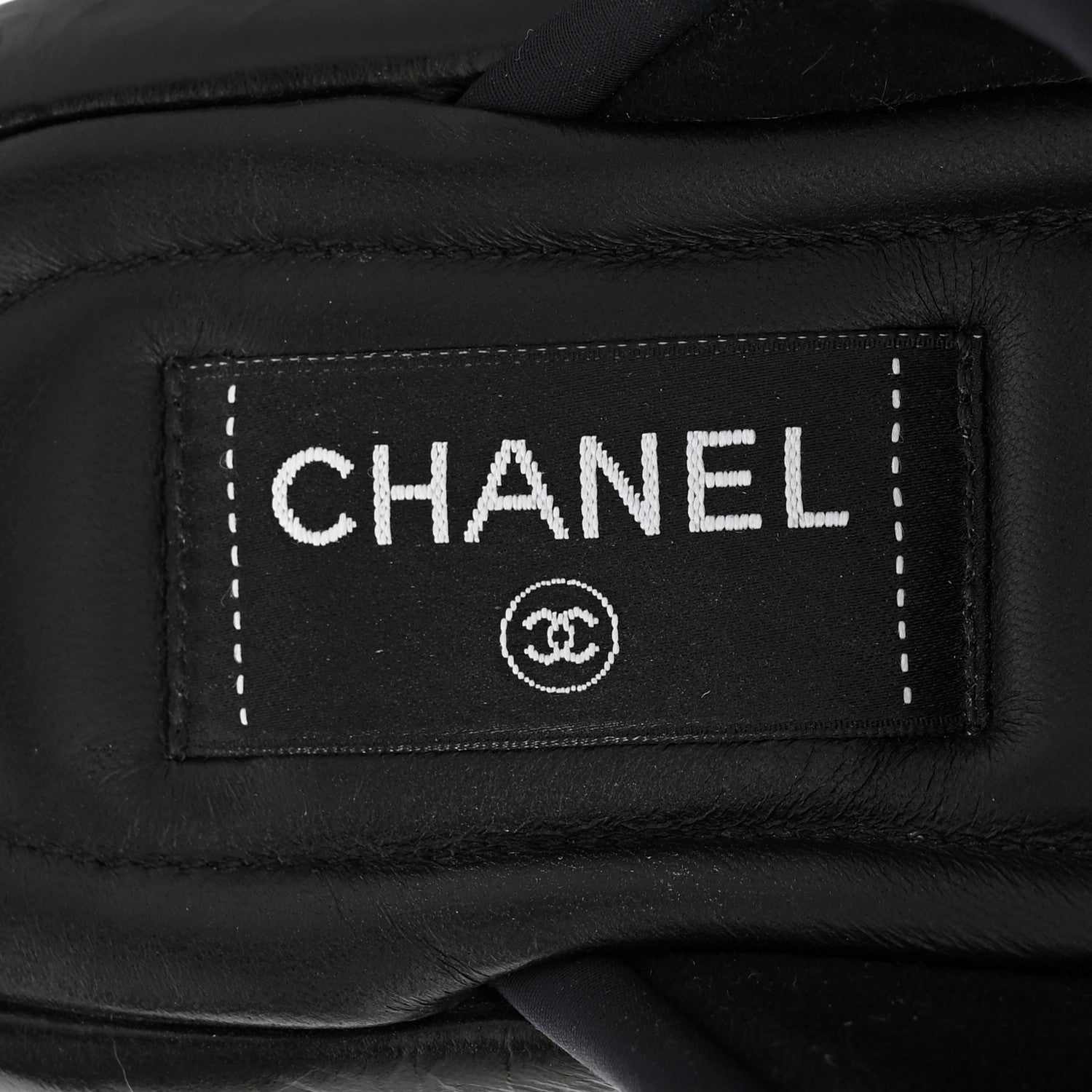 Chanel Fabric CC Mules Sandals 36 Black 7 of 9
