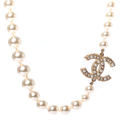 Chanel Pearl CC 100th Anniversary Necklace Light Gold 1 of 4