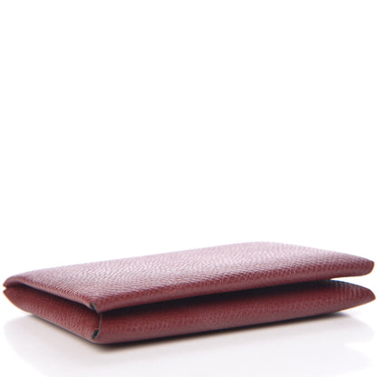Hermes Epsom Calvi Card Case Rouge H 4 of 9