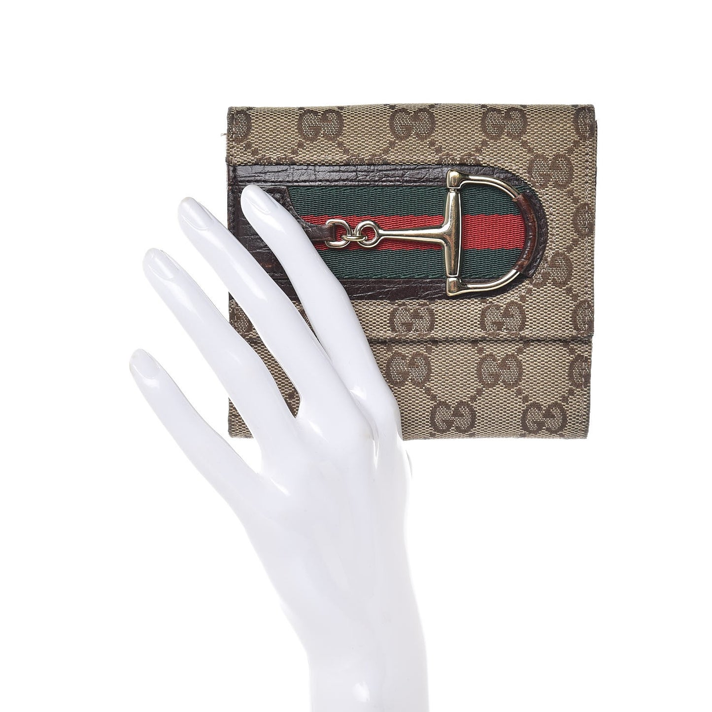Monogram Web Hasler French Flap Wallet Brown