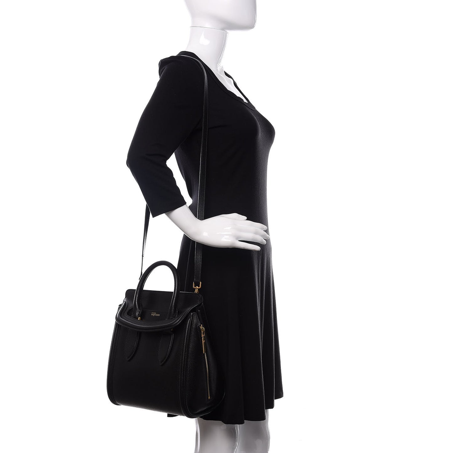 Grained Calfskin Large Heroine Black