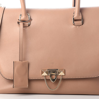Valentino Garavani Calfskin Rockstud Demilune Double Handle Satchel Skin Sorbet 10 of 12