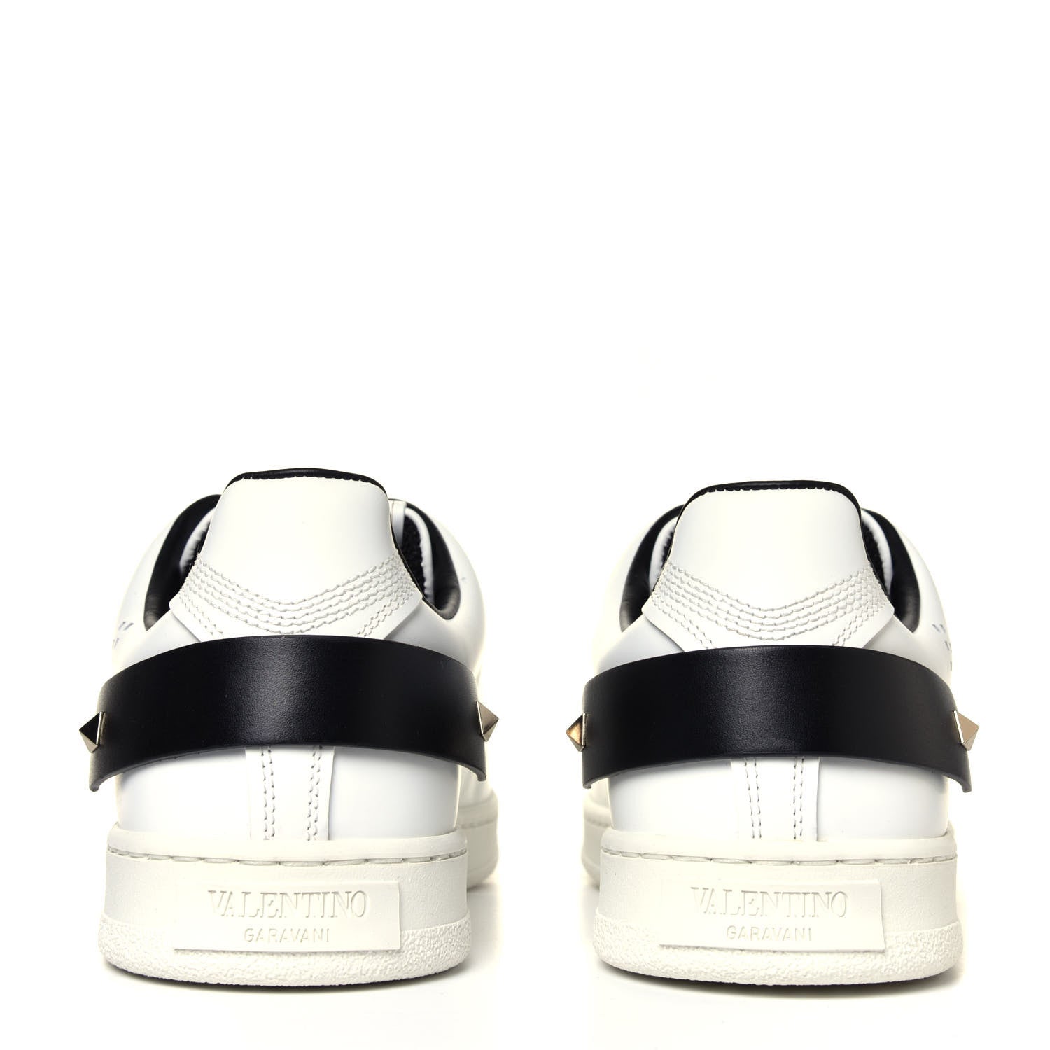 Valentino Garavani Calfskin Mens Backnet Sneakers 40 White Black 9 of 12