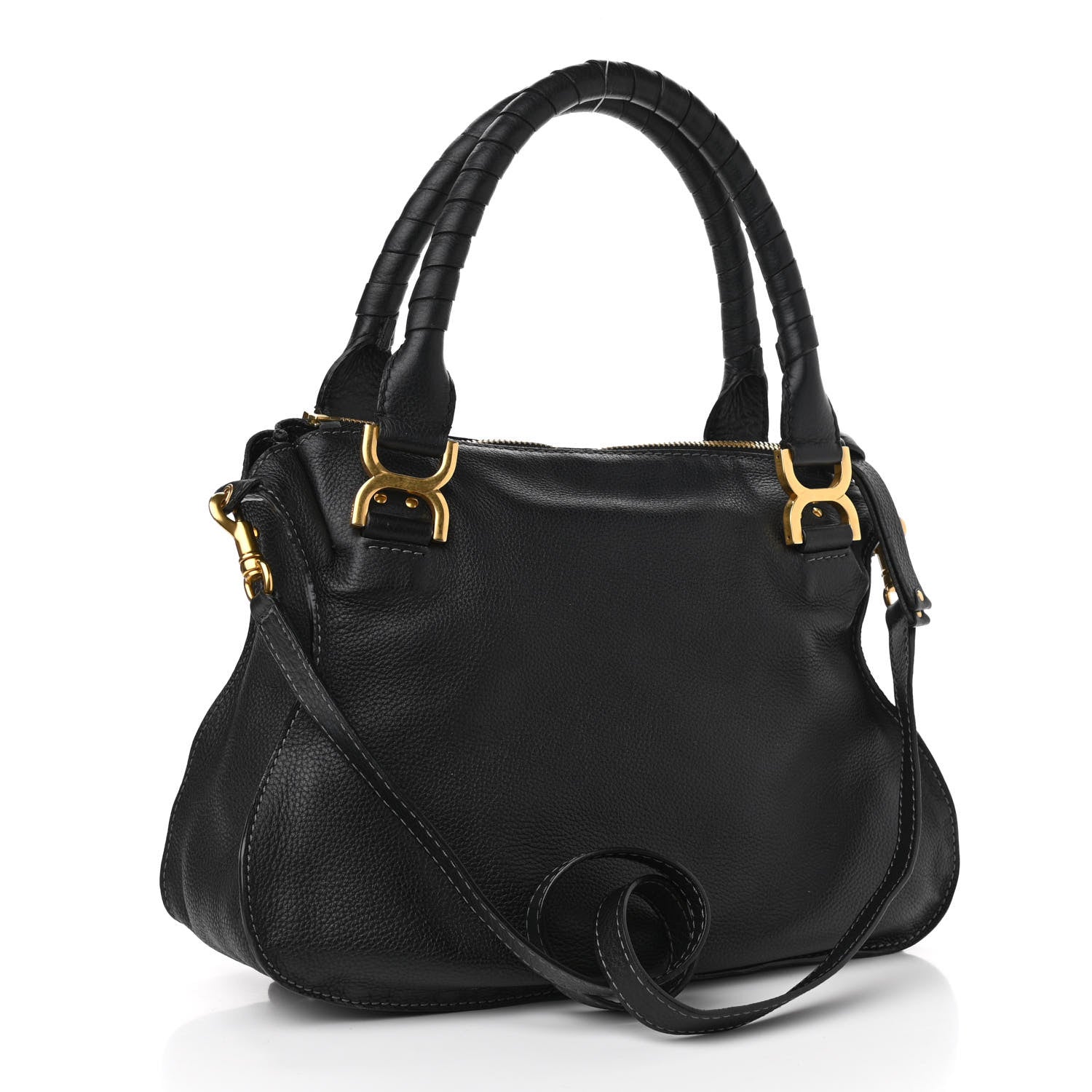 Chloe Calfskin Medium Marcie Satchel Black 2 of 13