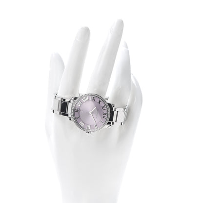 Tiffany Stainless Steel Diamond Bezel 31mm Atlas 2-Hand Quartz Watch Mauve 2 of 7