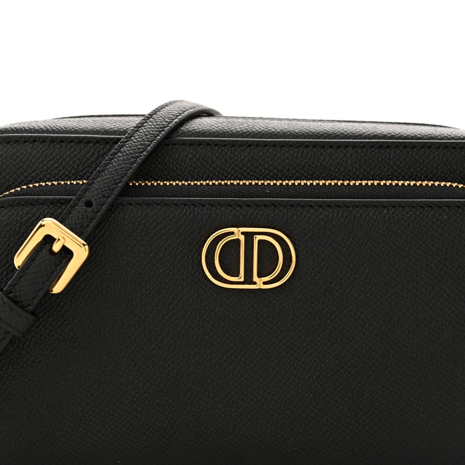 Christian Dior Grained Calfskin Caro Double Pouch Black 7 of 9