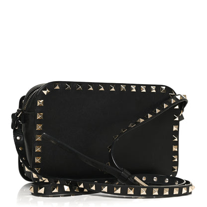 Valentino Garavani Vitello Rockstud Flip Lock Camera Crossbody Bag Black 3 of 12