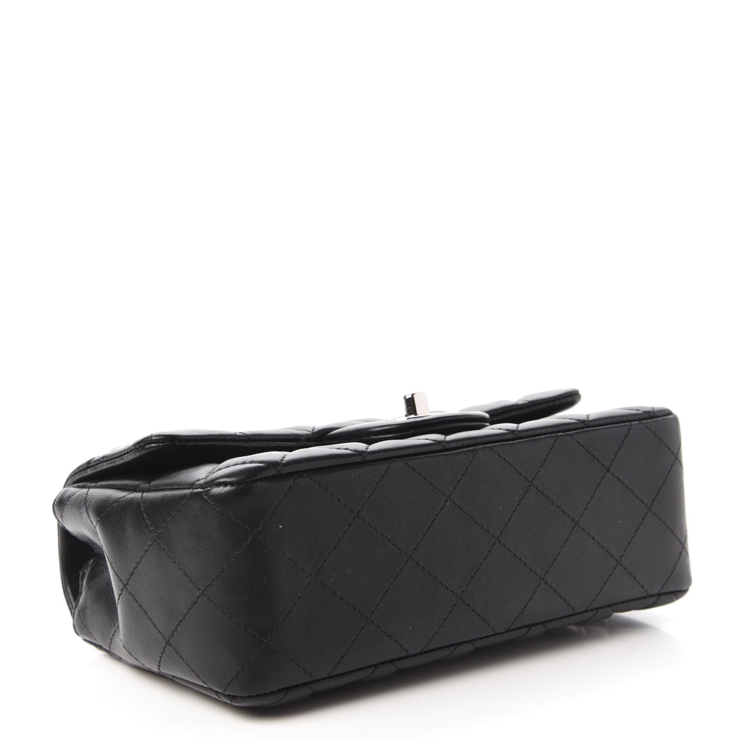 Chanel Lambskin Quilted Mini Rectangular Flap Black 4 of 11