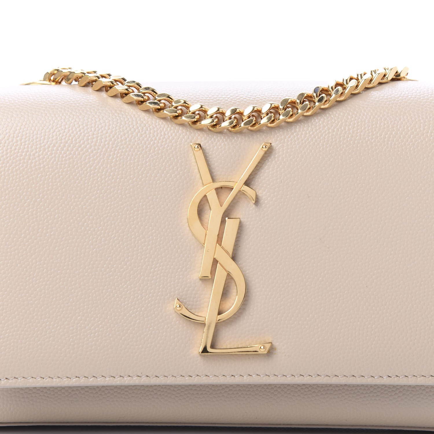 Saint Laurent Grain De Poudre Small Monogram Kate Satchel Nude Powder 11 of 11