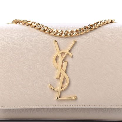 Saint Laurent Grain De Poudre Small Monogram Kate Satchel Nude Powder 11 of 11