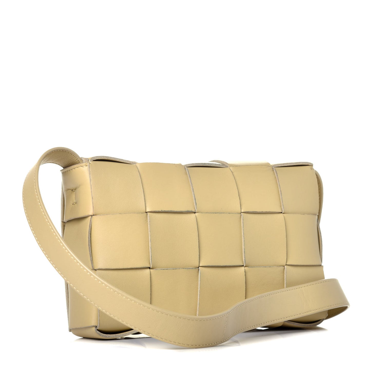 Lambskin Maxi Intrecciato Cassette Crossbody Bag Tapioca