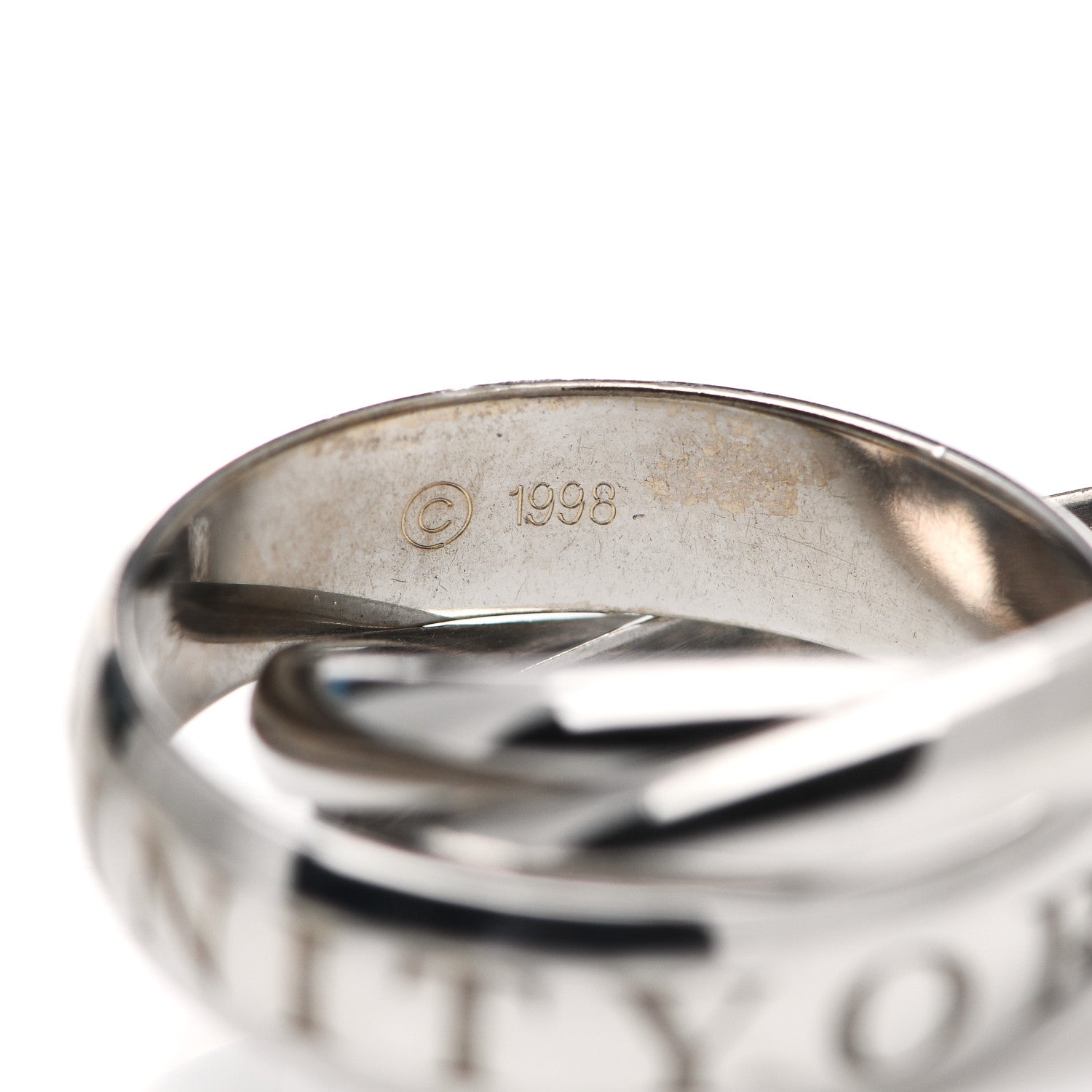 Cartier 18K White Gold Amour Trinity Ring 55 7.25 5 of 7