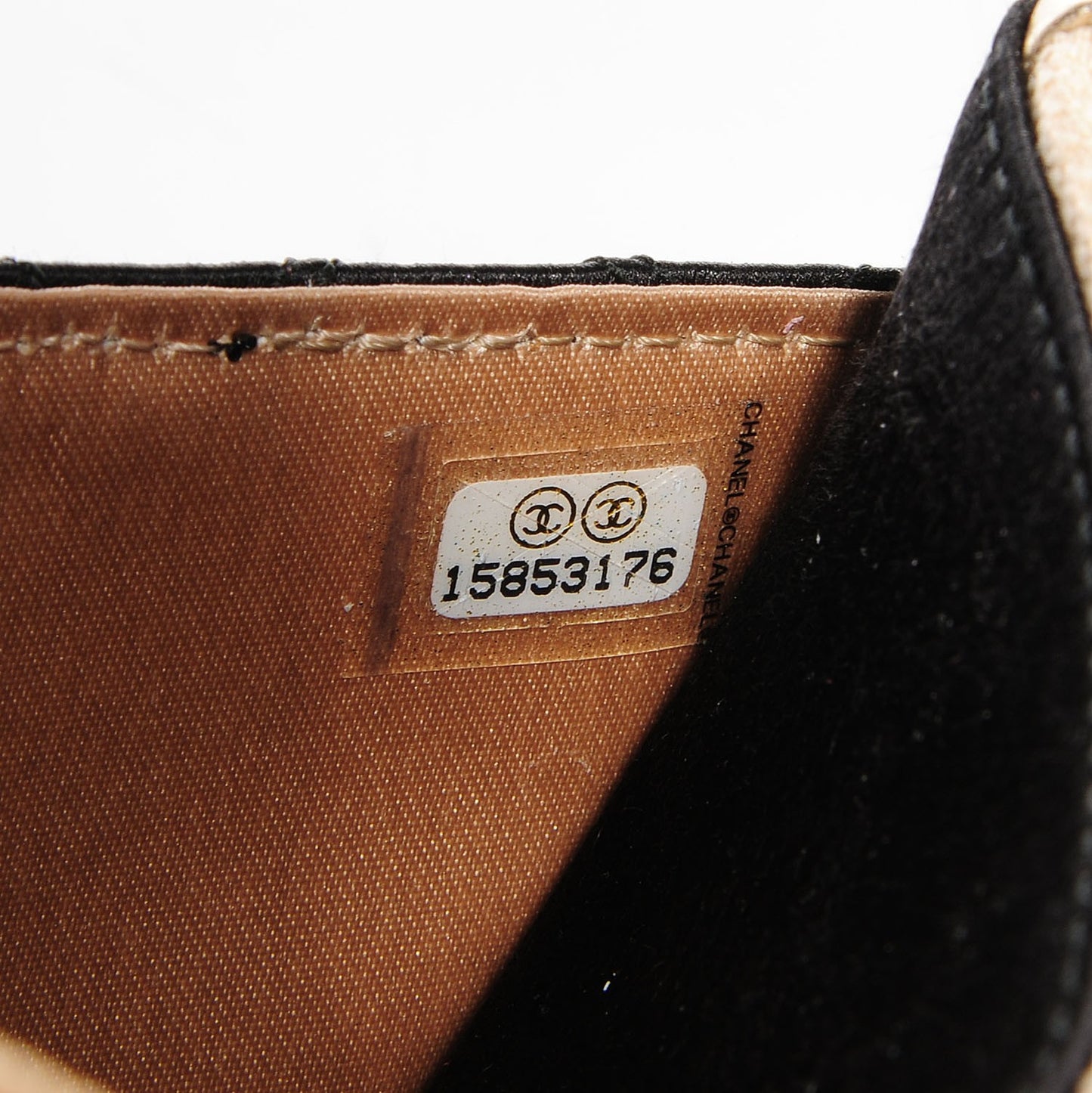 Satin Diamond Stitch Wallet On Chain WOC Black Gold