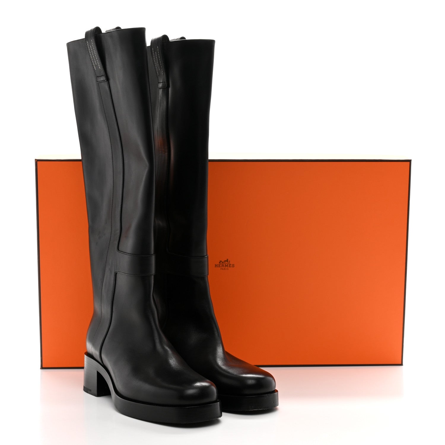 Hermes Box Riding Boots 41 Black 12 of 12