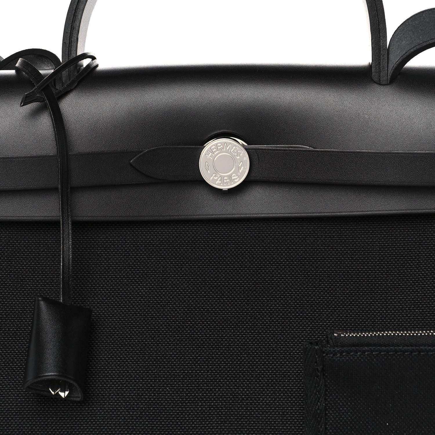Hermes Military Toile Vache Hunter Herbag Zip Retourne 31 PM Black 12 of 16