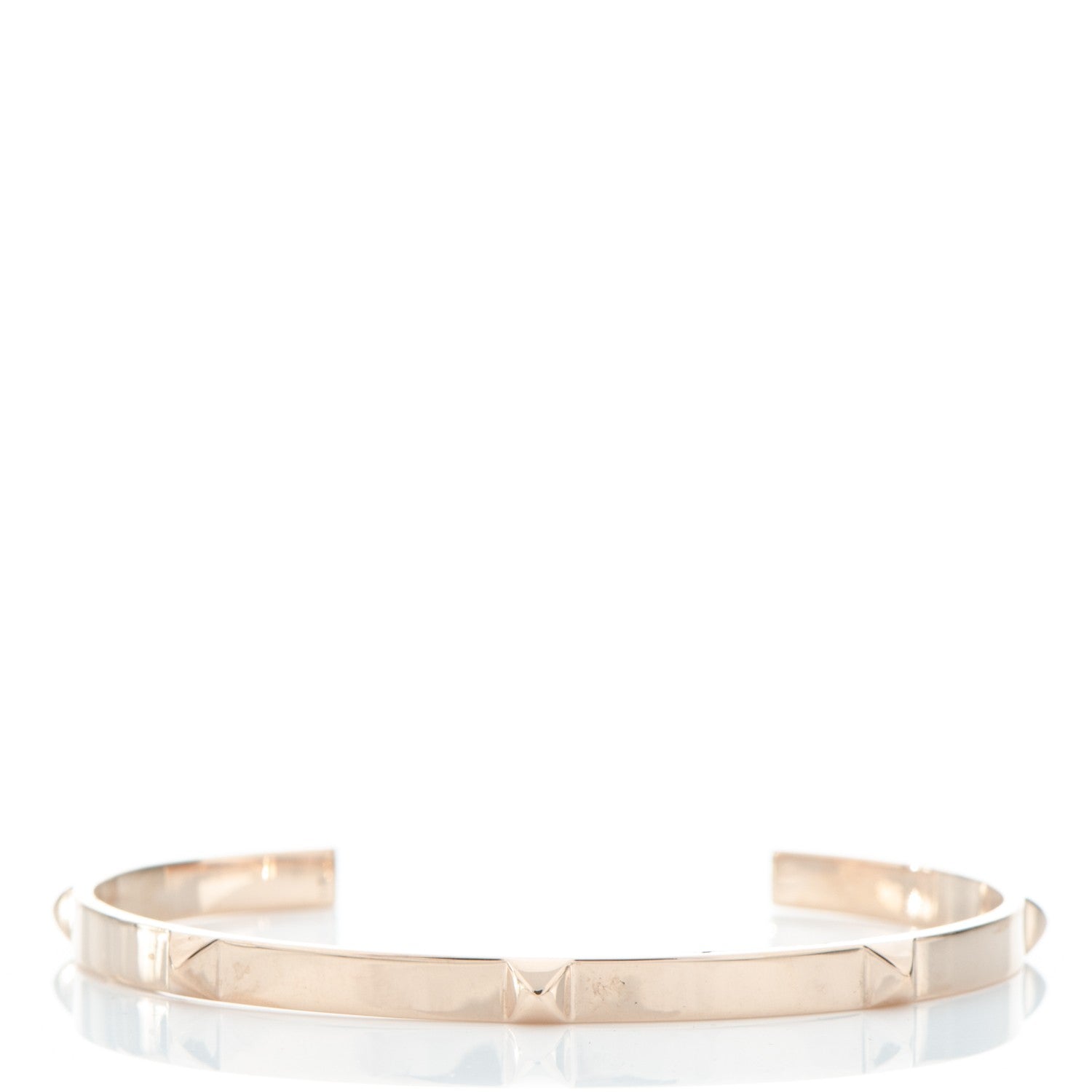 Hermes 18K Rose Gold Mini Clous Bracelet SH 1 of 4