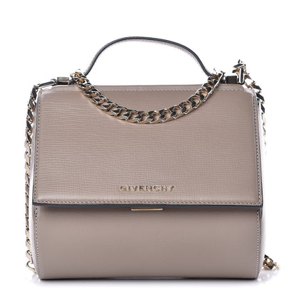Givenchy Textured Calfskin Mini Pandora Box Chain Crossbody Bag Mastic 1 of 8