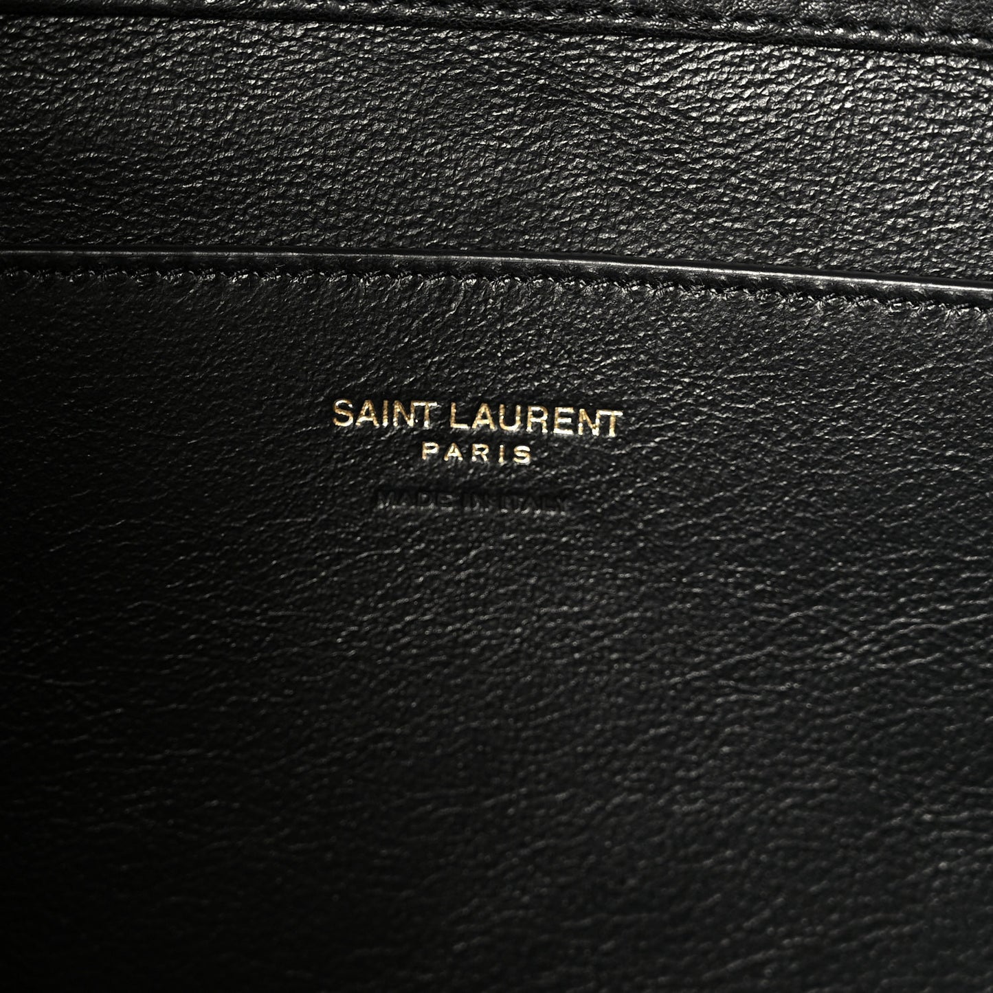 Grained Lambskin Cassandre Envelope Pouch Black