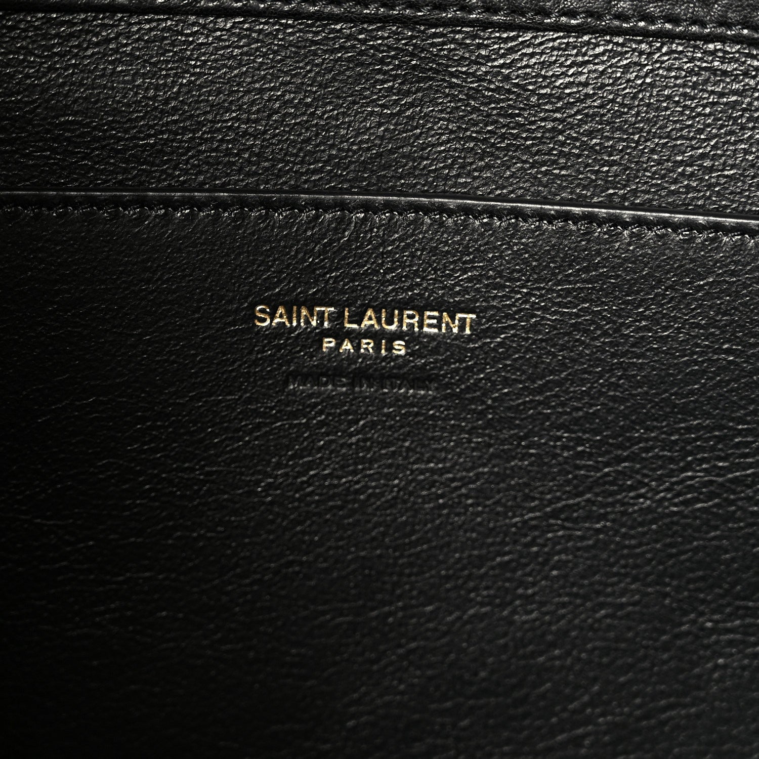 Saint Laurent Grained Lambskin Cassandre Envelope Pouch Black 6 of 8