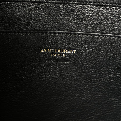 Saint Laurent Grained Lambskin Cassandre Envelope Pouch Black 6 of 8