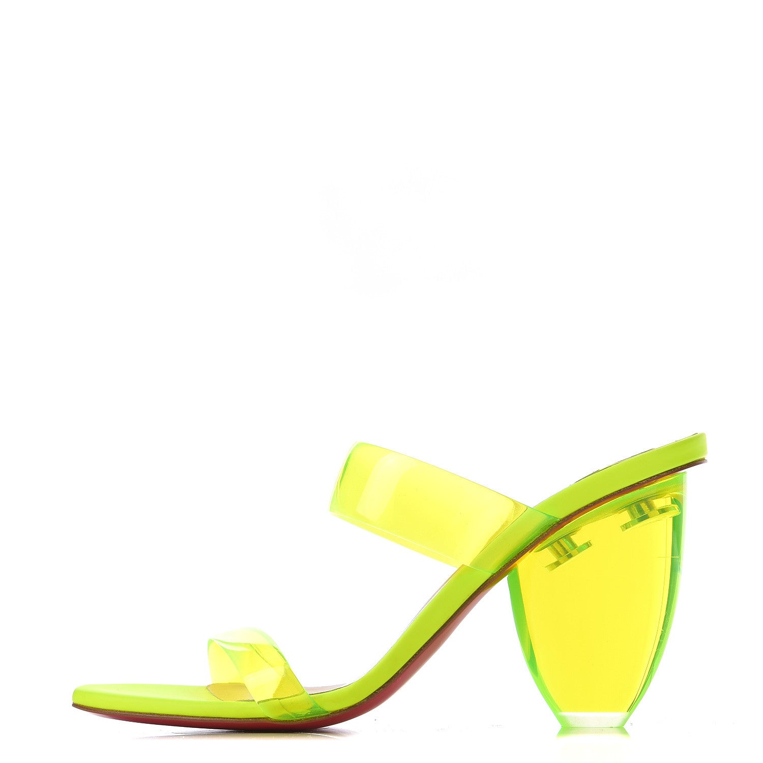 Christian Louboutin PVC Ovida 85 Slide Sandals 36 Yellow 1 of 7