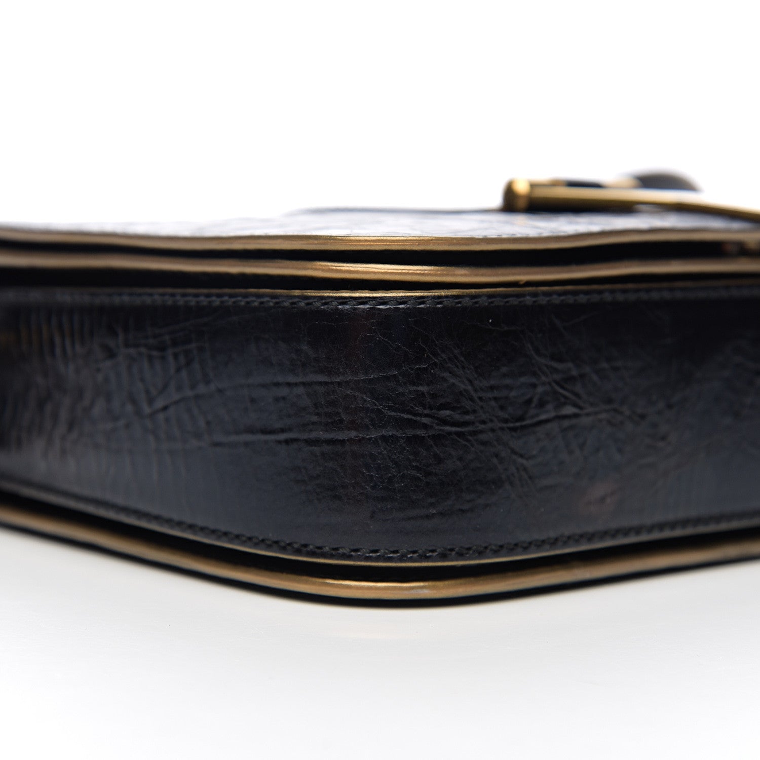 Saint Laurent Patent Crinkled Calfskin Classic Y Satchel Black 6 of 8