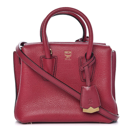 MCM Grained Calfskin Mini Milla Tote Burgundy 1 of 11