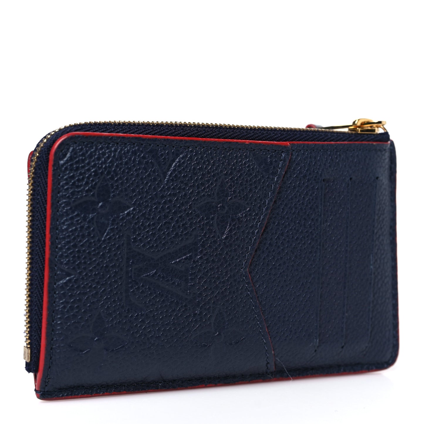 Empreinte Recto Verso Card Holder Marine Rouge