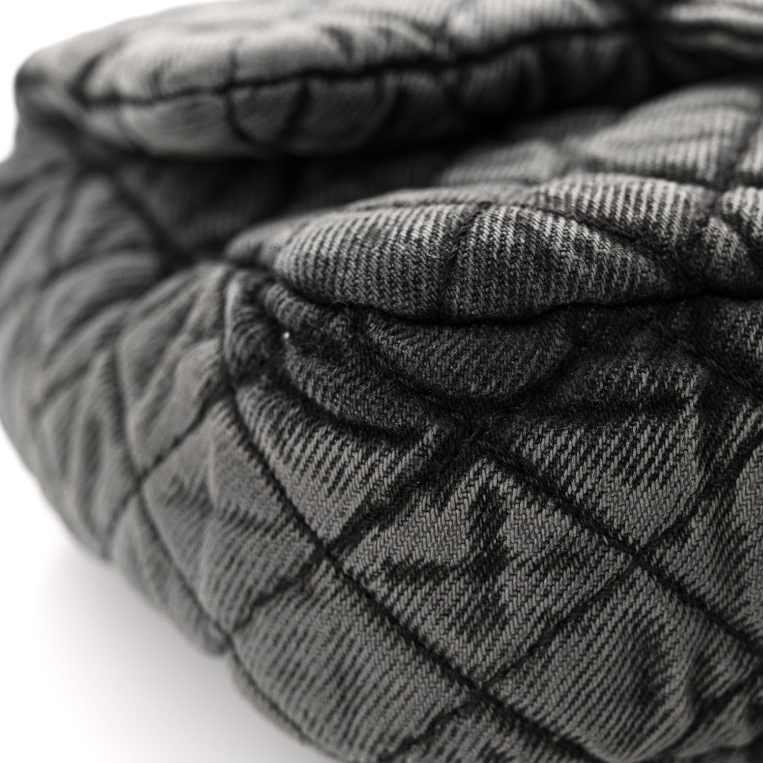 Chanel Washed Denim Quilted Small Denimpression Flap Grey Black 12 of 13